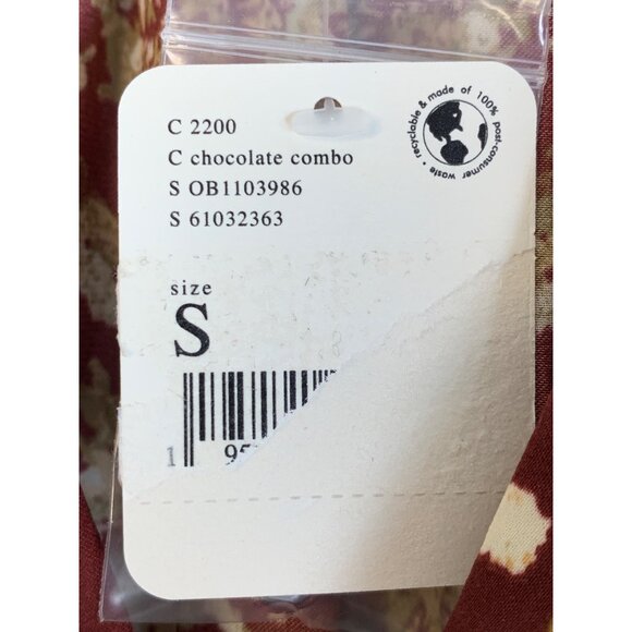 Free People S Boho Floral Tie Front Blouse Top Small NWT Burgundy Long Sleeve - Picture 8 of 13